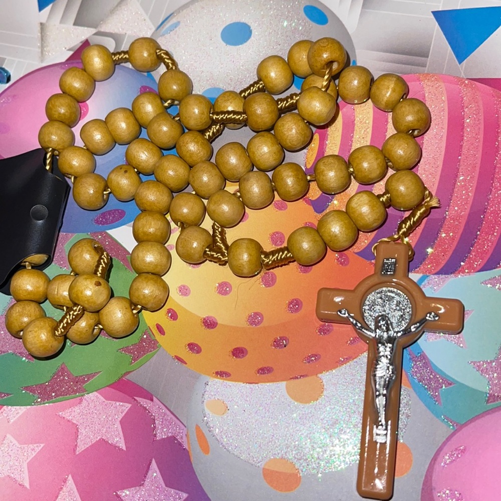Wooden rosary beads